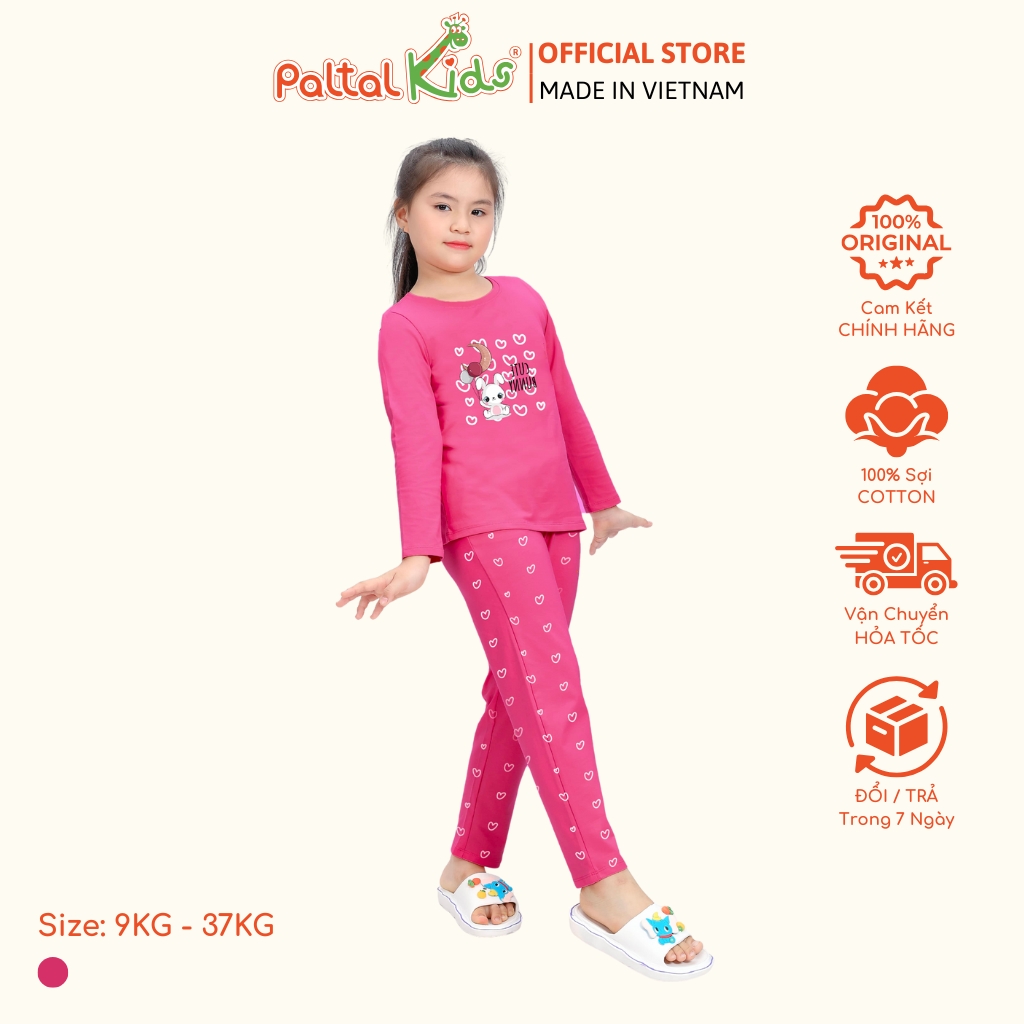 BST Mùa Đông - Đồ Bộ Tay Dài Cotton Mỹ Bé Gái Cao Cấp - 023 6024