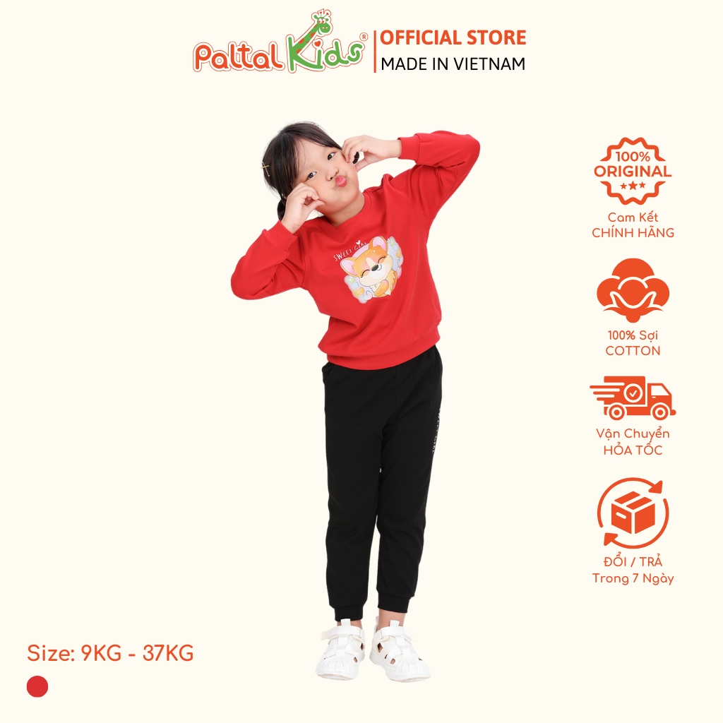 BST Mùa Đông - Đồ Bộ Tay Dài Cotton Borib Bé Gái Cao Cấp - 223 6042