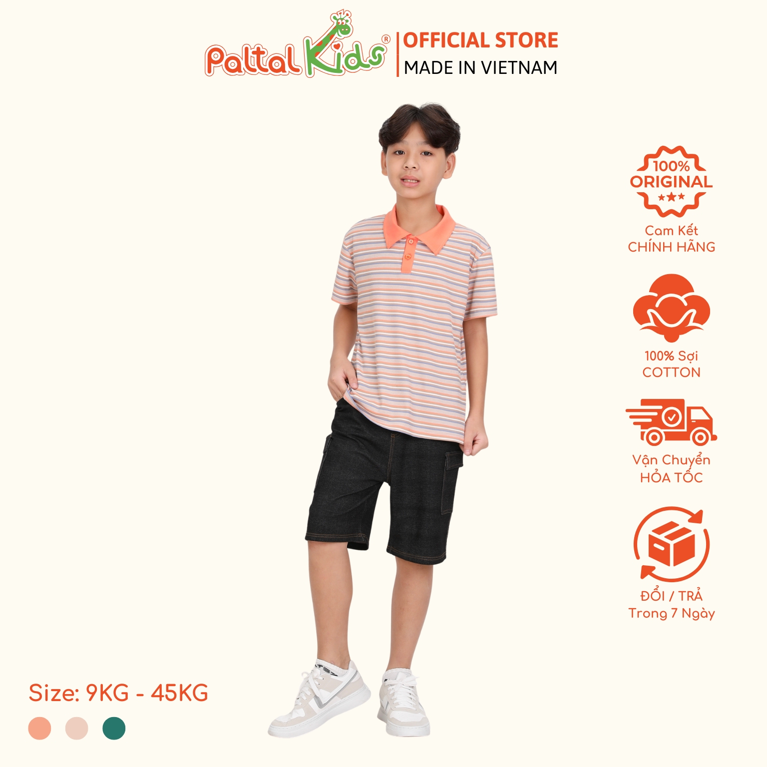 Áo Thun Cotton Gân Cao Cấp - 020 1420