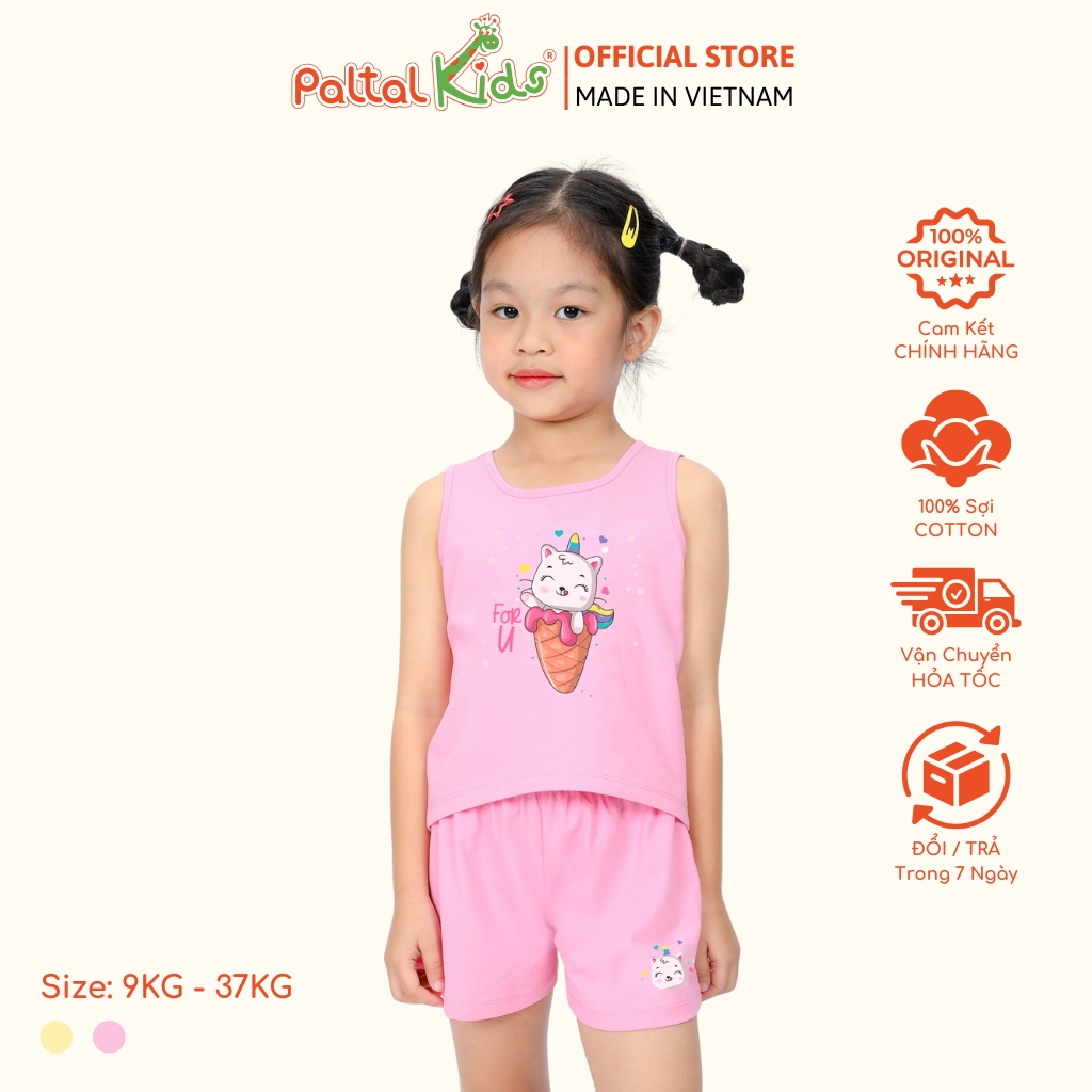 BST Mùa Hạ - Bộ Đùi Tay Ngắn Cotton Mỹ Bé Gái Cao Cấp - 025 2063