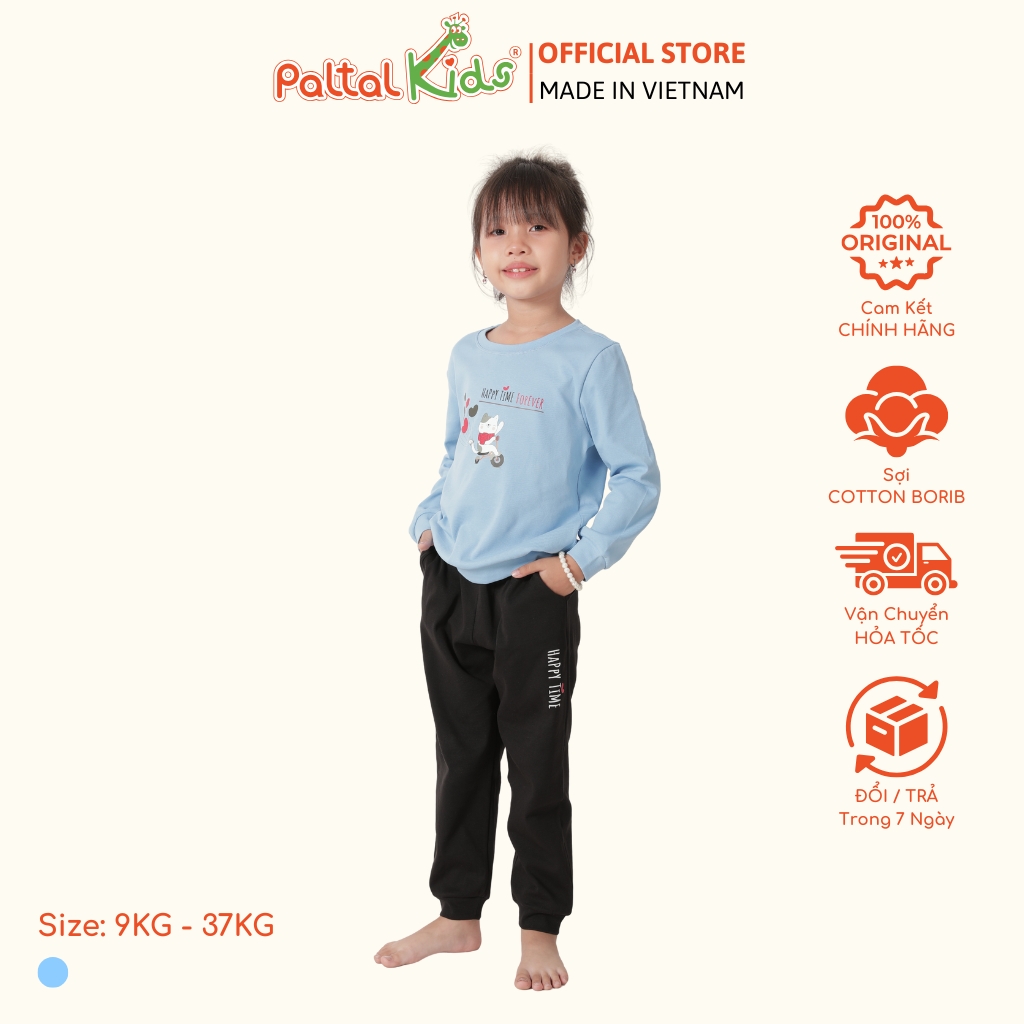 BST Mùa Đông - Đồ Bộ Tay Dài Cotton Borib Bé Gái Cao Cấp - 223 6046