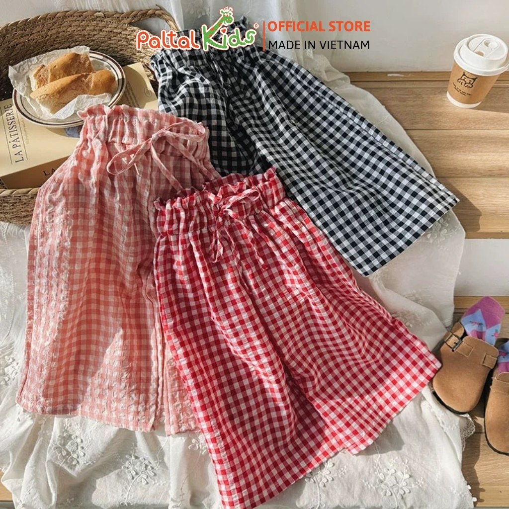 Quần Dài Đũi Sọc Caro Cột Nơ Cao Cấp - 568 8522