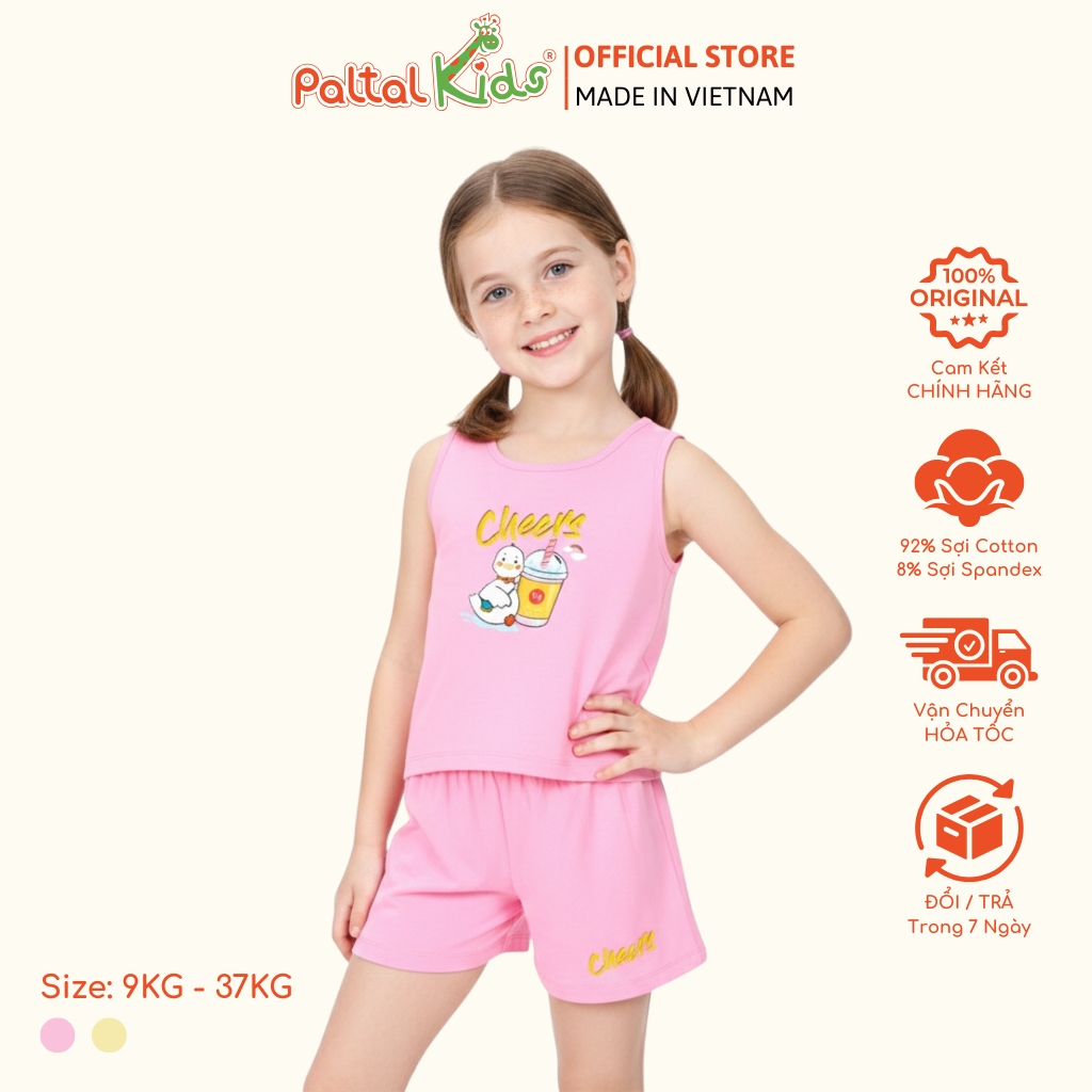 BST Mùa Hạ - Bộ Đùi Tay Ngắn Cotton Mỹ Bé Gái Cao Cấp - 025 2163