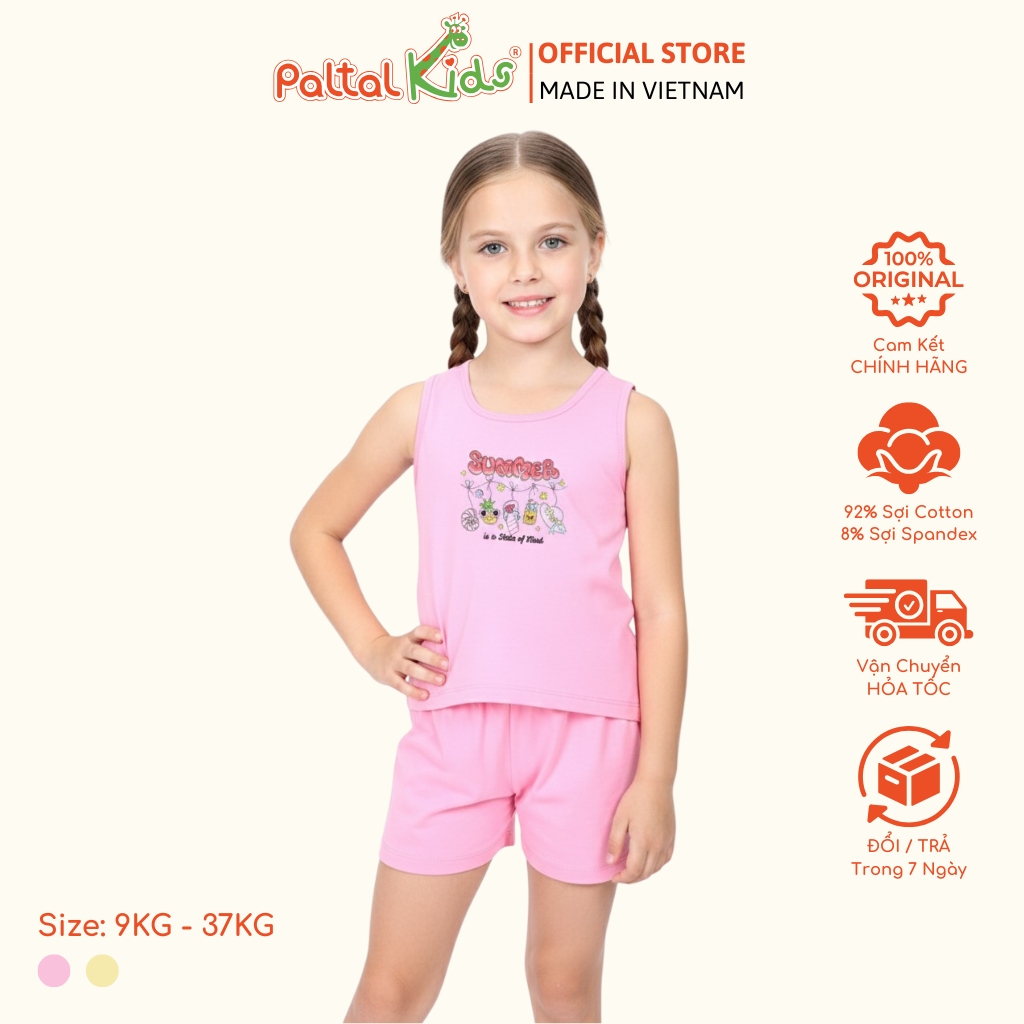 BST Mùa Hạ - Bộ Đùi Tay Ngắn Cotton Mỹ Bé Gái Cao Cấp - 025 2164