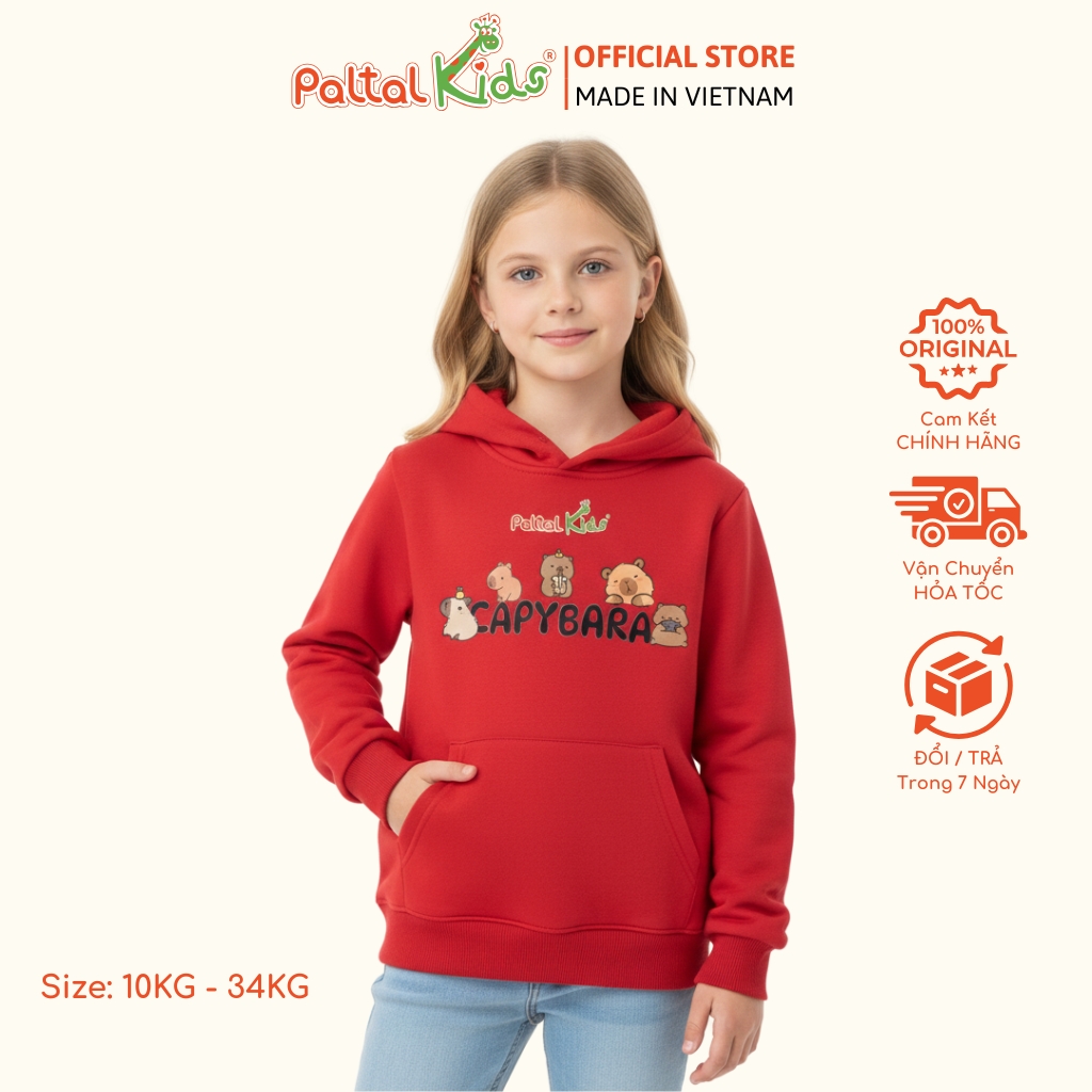 Áo Hoodie Nỉ Da Cá Bé Gái Cao Cấp - 191 4032