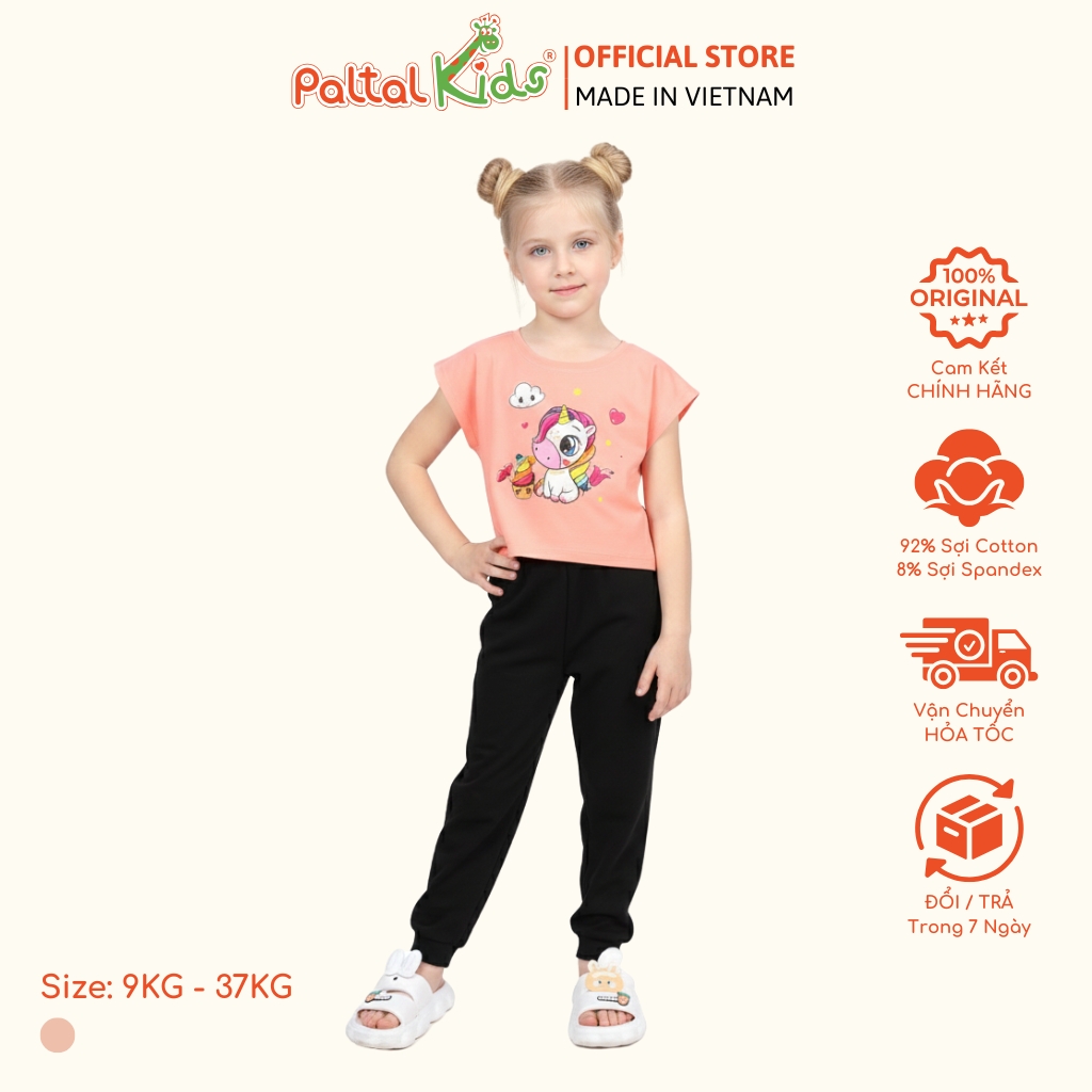 Áo Croptop Cotton Mỹ Bé Gái Cao Cấp - 020 1372