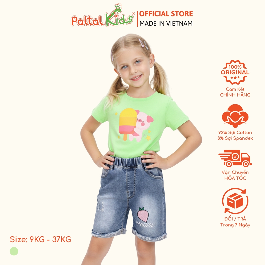 Áo Thun Cotton Mỹ Bé Gái Cao Cấp  - 020 1363