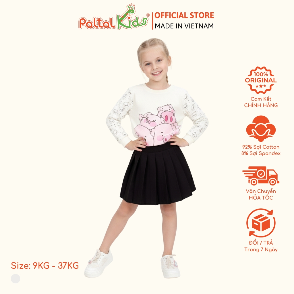 Áo Sweater Cotton Borib Bé Gái Cao Cấp - 020 1382