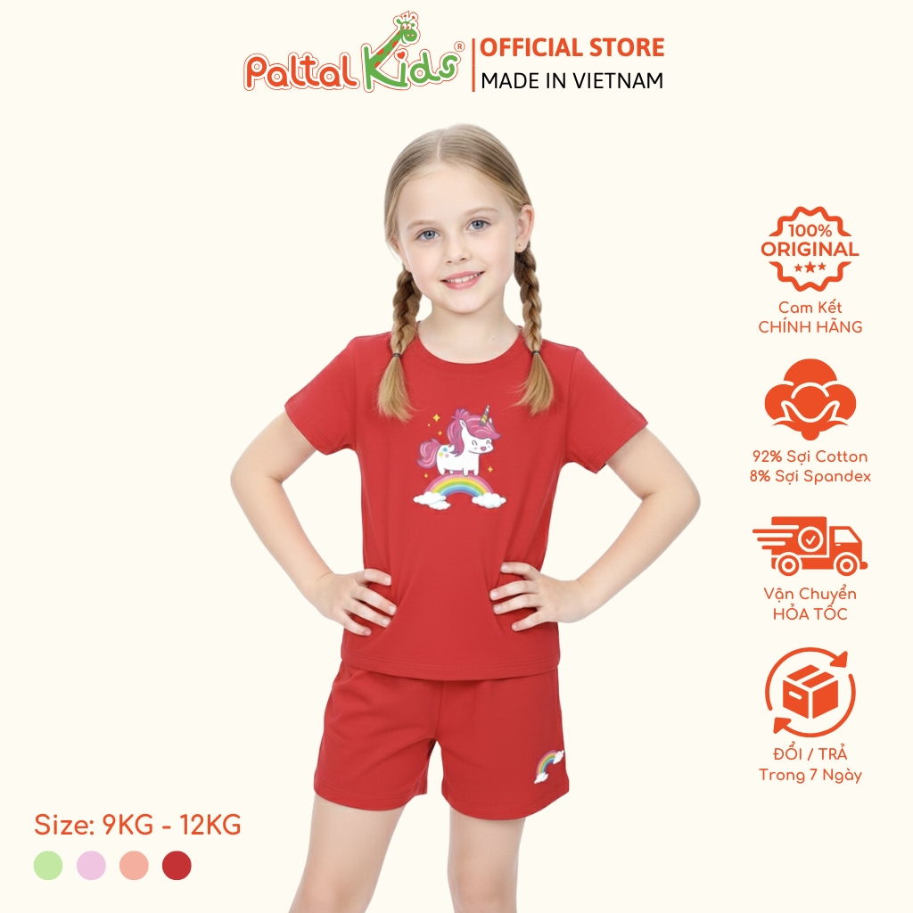 Đồ Bộ Đùi Cơ Bản Cotton Mỹ Bé Gái Cao Cấp - 025 2016 - Size 9