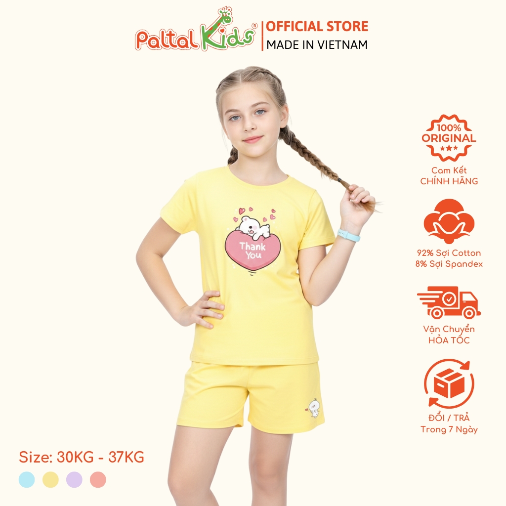 Đồ Bộ Đùi Cơ Bản Cotton Mỹ Bé Gái Cao Cấp - 025 2015 - Size 14