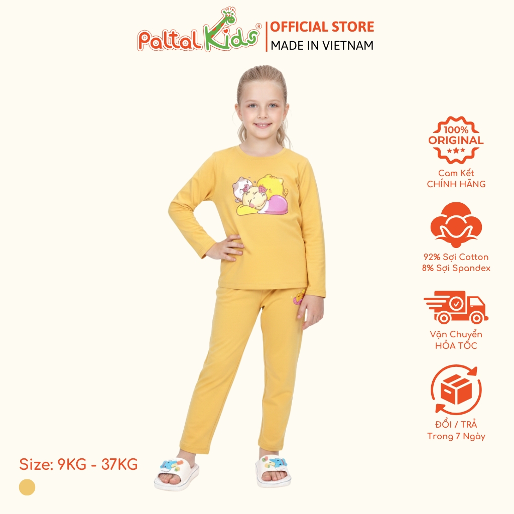 BST Mùa Đông - Đồ Bộ Tay Dài Cotton Mỹ Bé Gái Cao Cấp - 023 6023