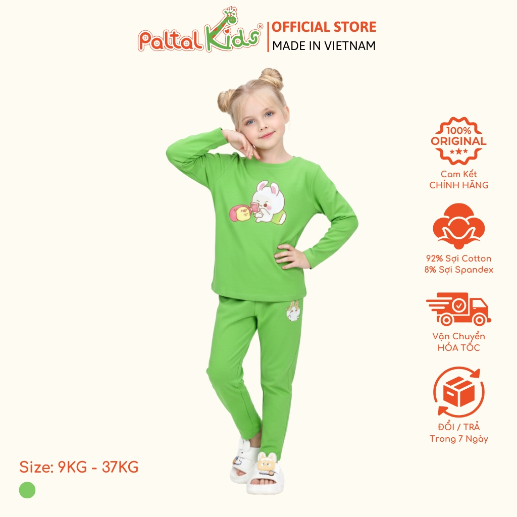 BST Mùa Đông - Đồ Bộ Tay Dài Cotton Mỹ Bé Gái Cao Cấp - 023 6026