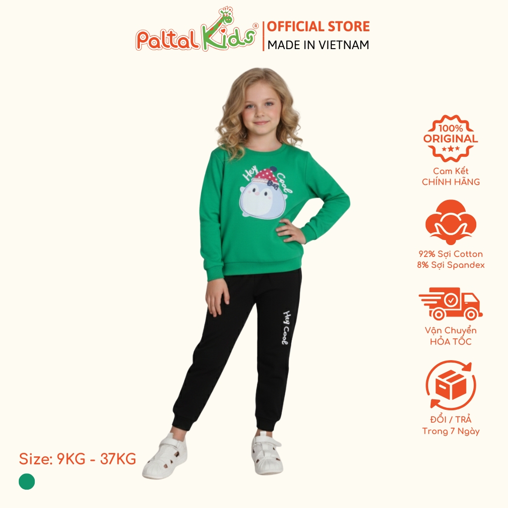 BST Mùa Đông - Đồ Bộ Tay Dài Cotton Borib Bé Gái Cao Cấp - 223 6044