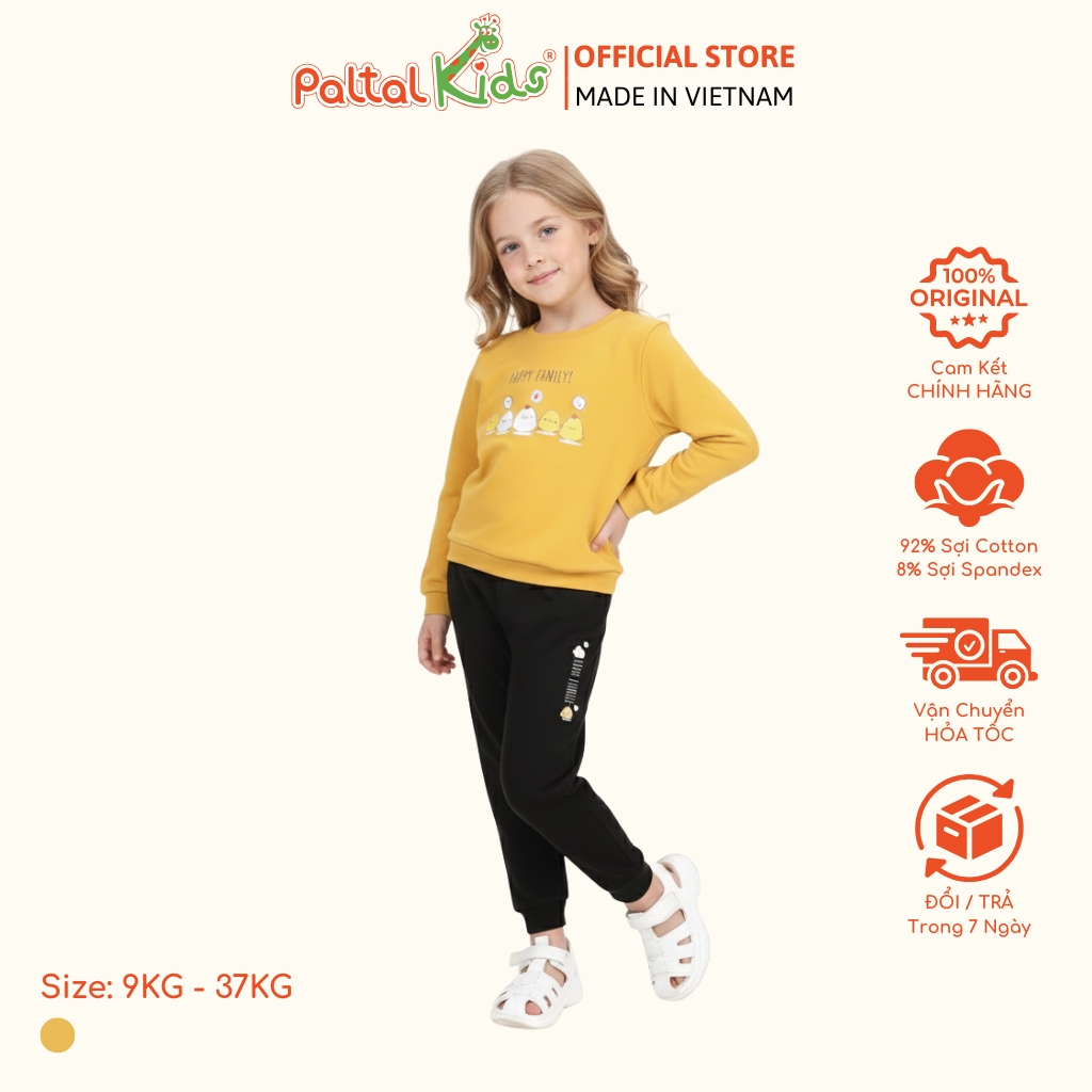 BST Mùa Đông - Đồ Bộ Tay Dài Cotton Borib Bé Gái Cao Cấp  - 223 6045