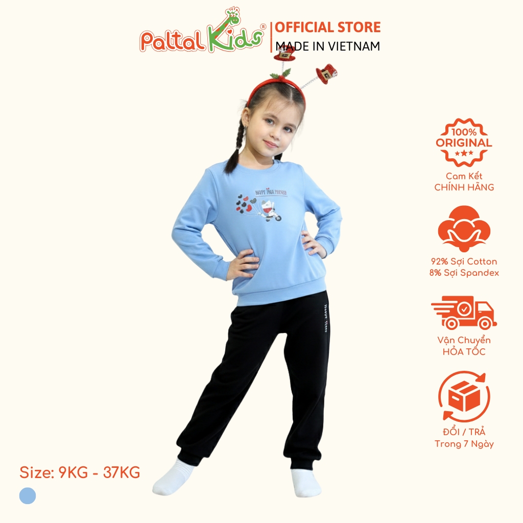 BST Mùa Đông - Đồ Bộ Tay Dài Cotton Borib Bé Gái Cao Cấp - 223 6046
