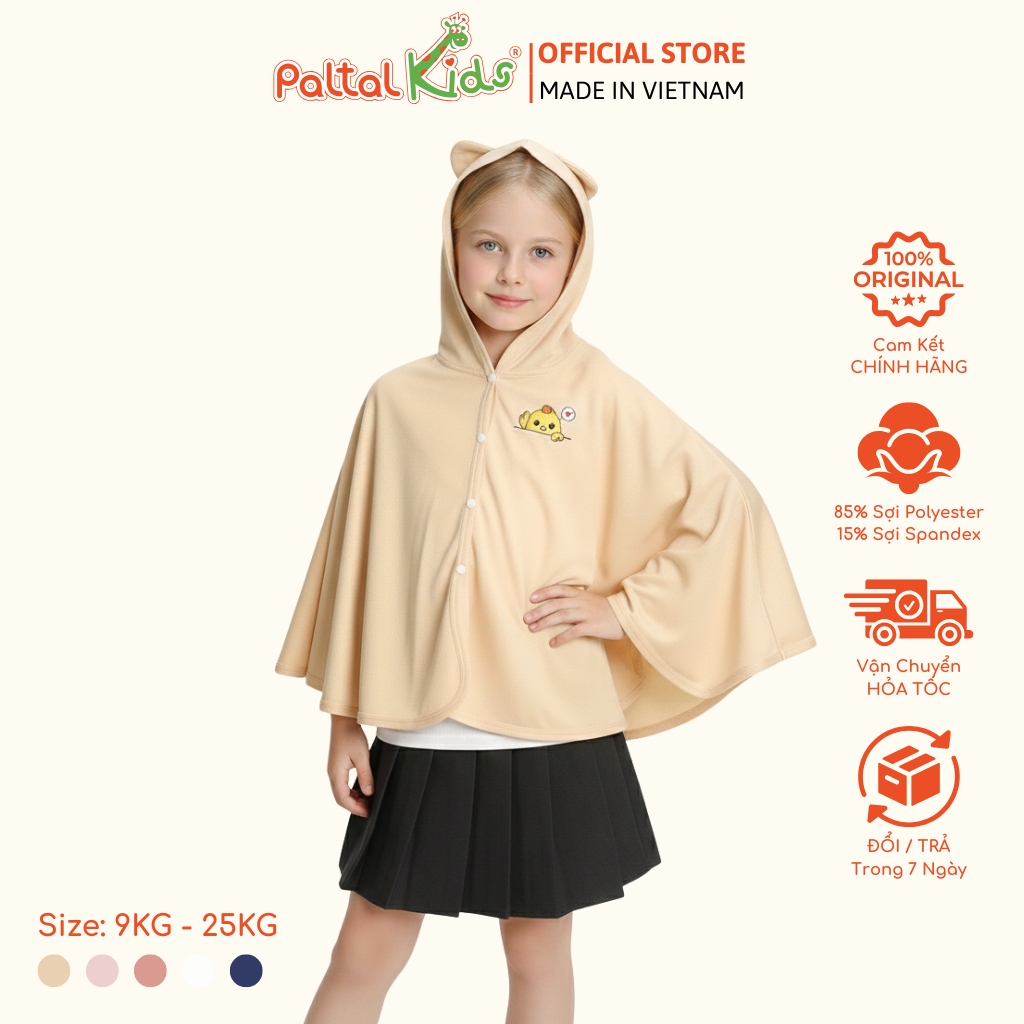 Áo Choàng Cánh Dơi Poly Bé Gái Cao Cấp - 311 4011