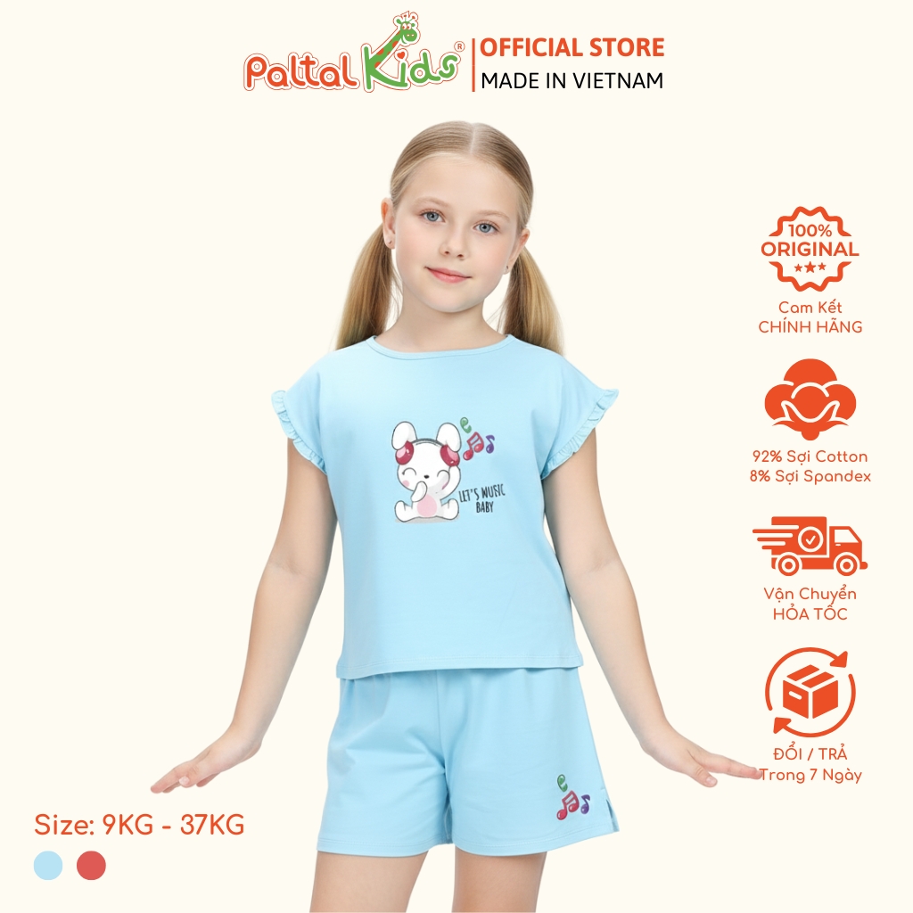 BST Mùa Hạ - Bộ Đùi Tay Ngắn Cotton Mỹ Bé Gái Cao Cấp - 025 2058