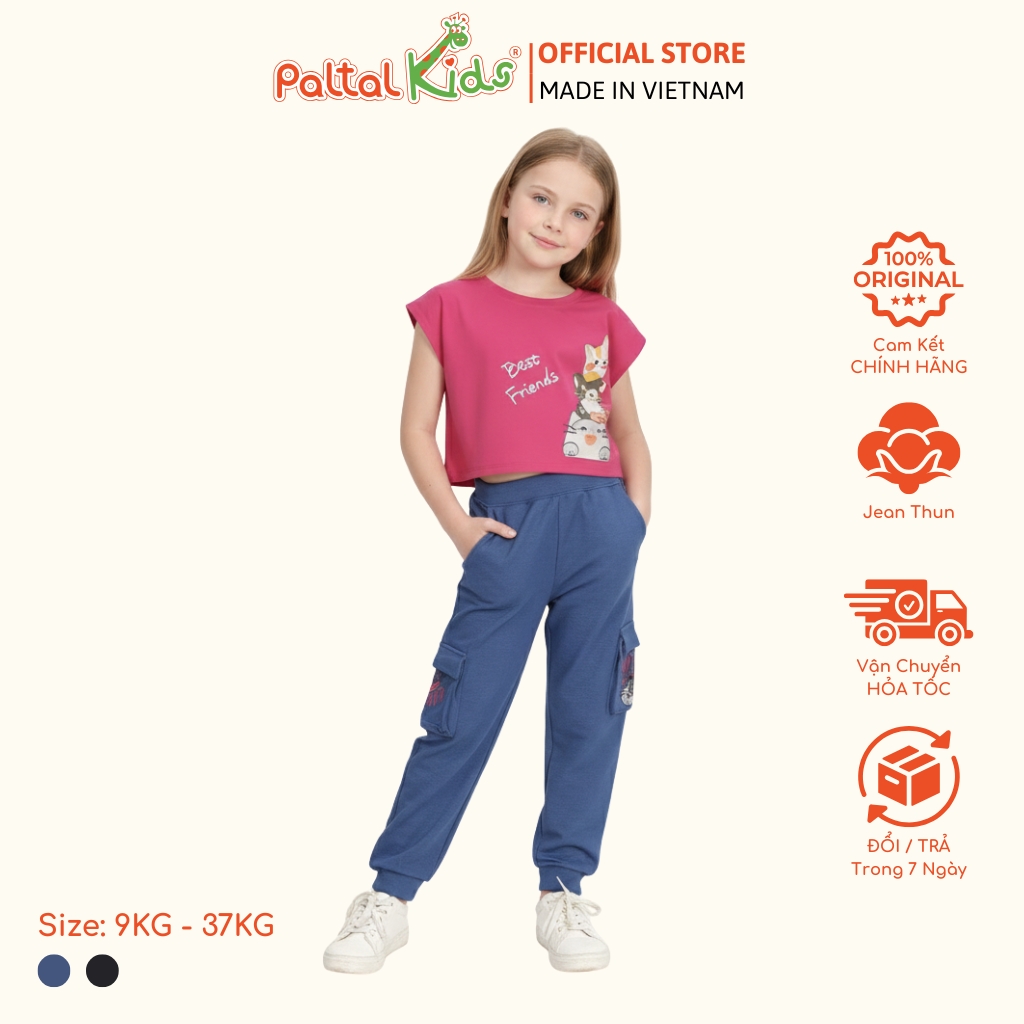 Quần Dài Túi Hộp Jean Thun Bé Gái Cao Cấp - 508 8504