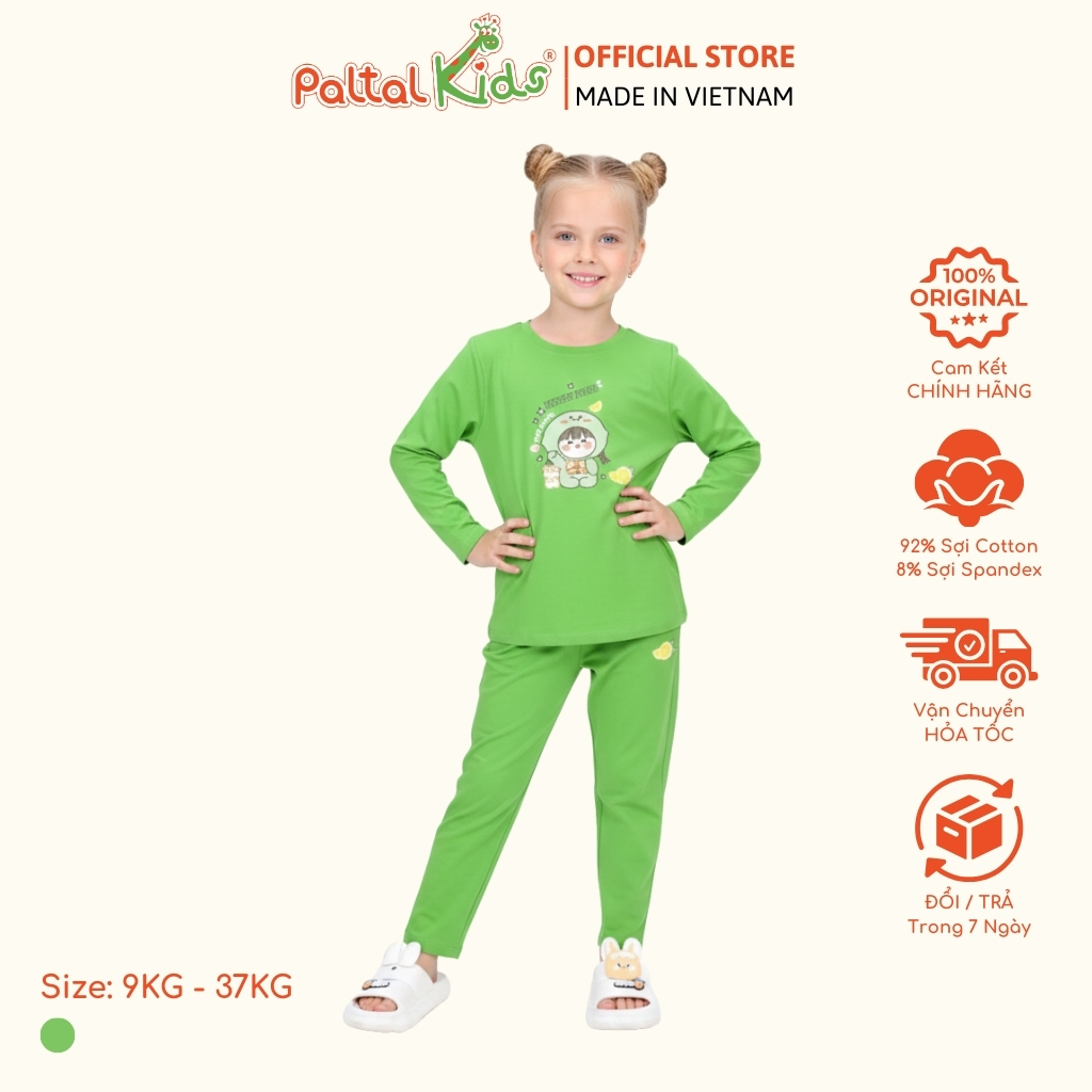 BST Mùa Đông - Bộ Dài Tay Dài Cotton Mỹ Bé Gái Cao Cấp - 023 6081