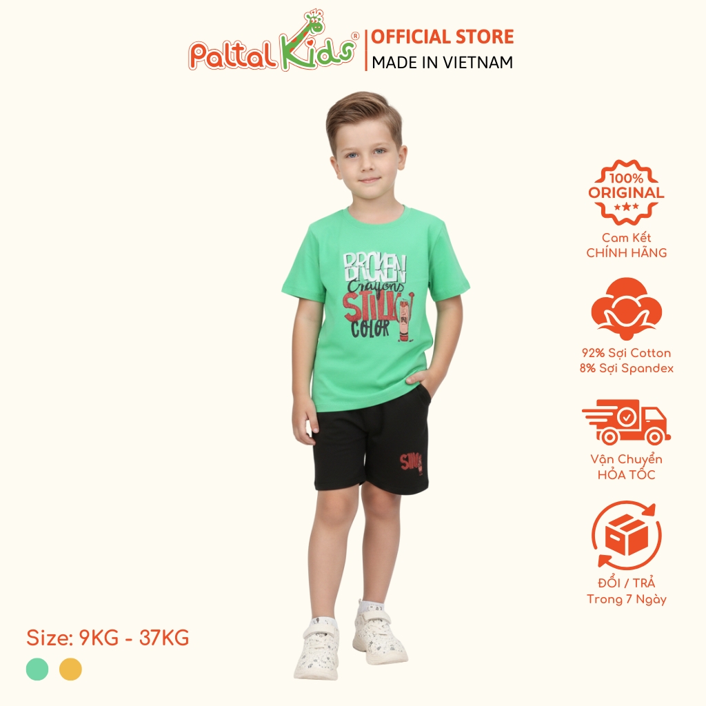 Đồ Bộ Đùi Hình In Quái Vật Cotton Mỹ Bé Trai Cao Cấp - 025 2111