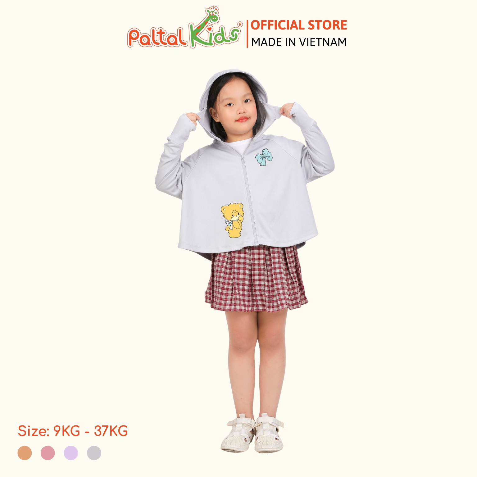 Áo Khoác Croptop Poly Chống Nắng Bé Gái Cao Cấp - 311 4034