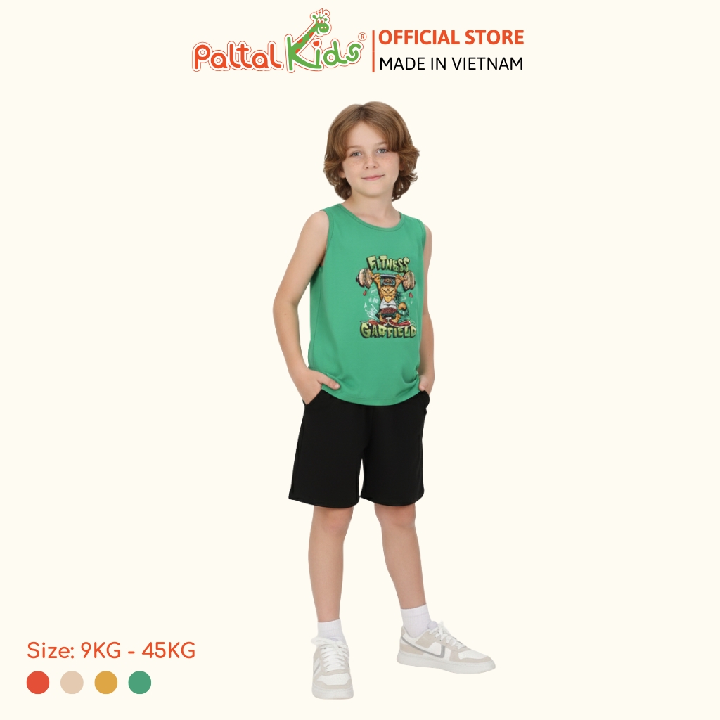 Đồ Bộ Đùi Sát Nách Hình In Nhiệt Cotton Borib Bé Trai Cao Cấp - 225 2127