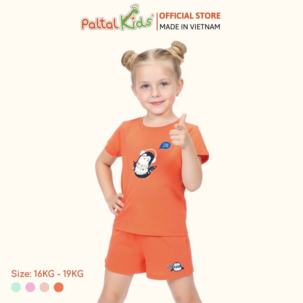 Đồ Bộ Đùi Cơ Bản Cotton Mỹ Bé Gái Cao Cấp - 025 5161 - Size 11