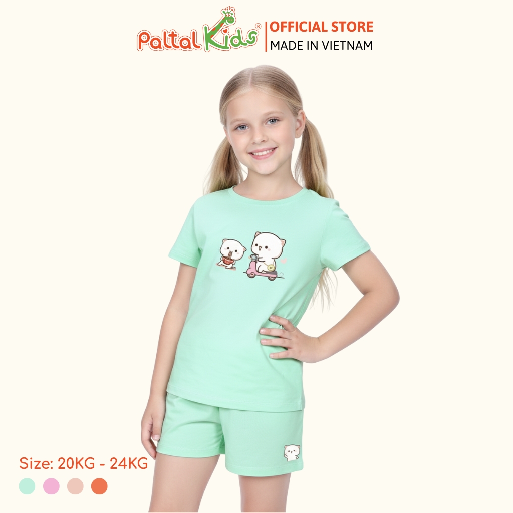 Đồ Bộ Đùi Cơ Bản Cotton Mỹ Bé Gái Cao Cấp - 025 2019 - Size 12