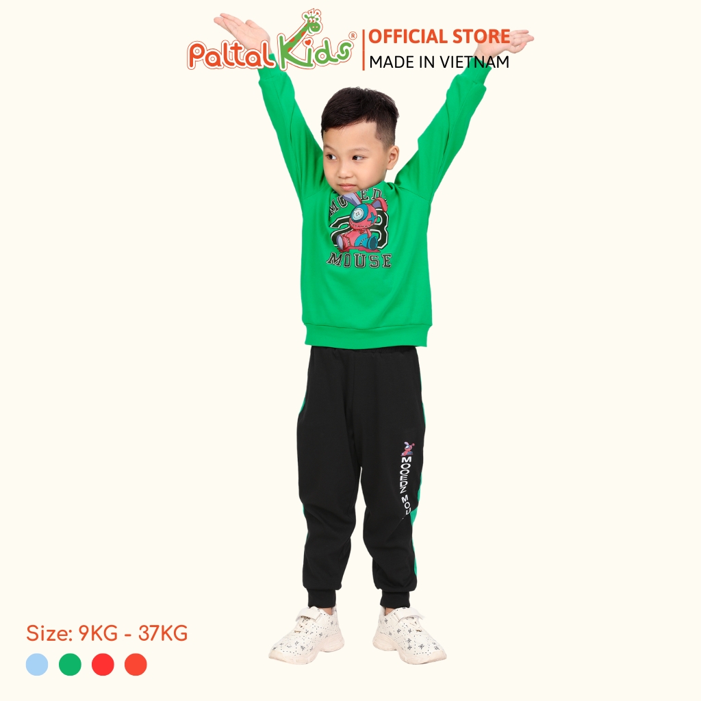 BST Mùa Đông - Đồ Bộ Dài Cotton Borib Bé Trai Cao Cấp - 223 6061