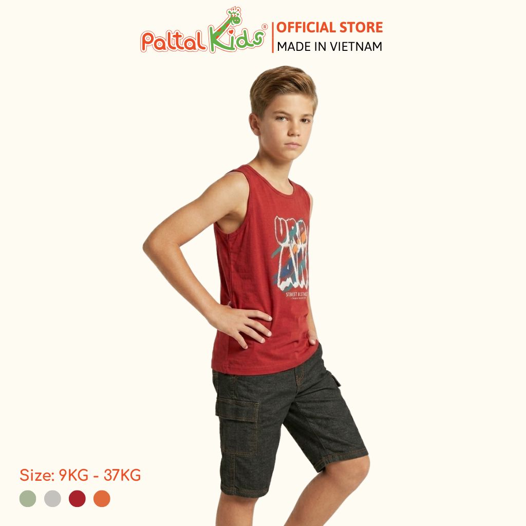 Áo Thun Sát Nách Hình In Urban Cotton Mỹ Bé Trai Cao Cấp - 020 1418
