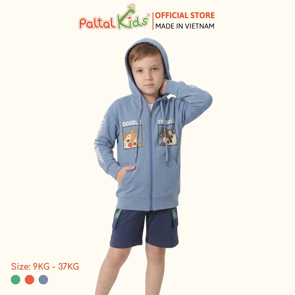 Áo Khoác Cotton TC Chống Nắng Hình In Sóc Chuột Bé Trai Cao Cấp - 431 4024