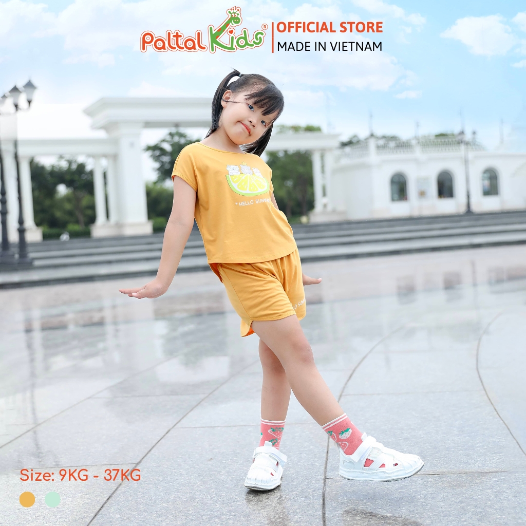 BST Mùa Hạ - Bộ Đùi Tay Ngắn Cotton Mỹ Bé Gái Cao Cấp - 025 5158