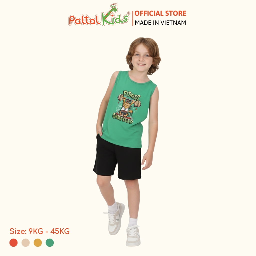 Đồ Bộ Đùi Sát Nách Hình In Nhiệt Cotton Borib Bé Trai Cao Cấp - 225 2127