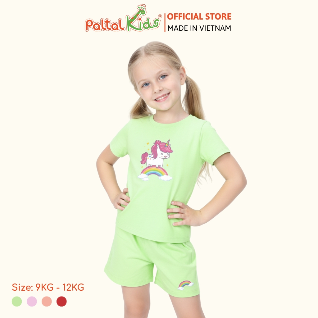 Đồ Bộ Đùi Cơ Bản Cotton Mỹ Bé Gái Cao Cấp - 025 2016 - Size 9