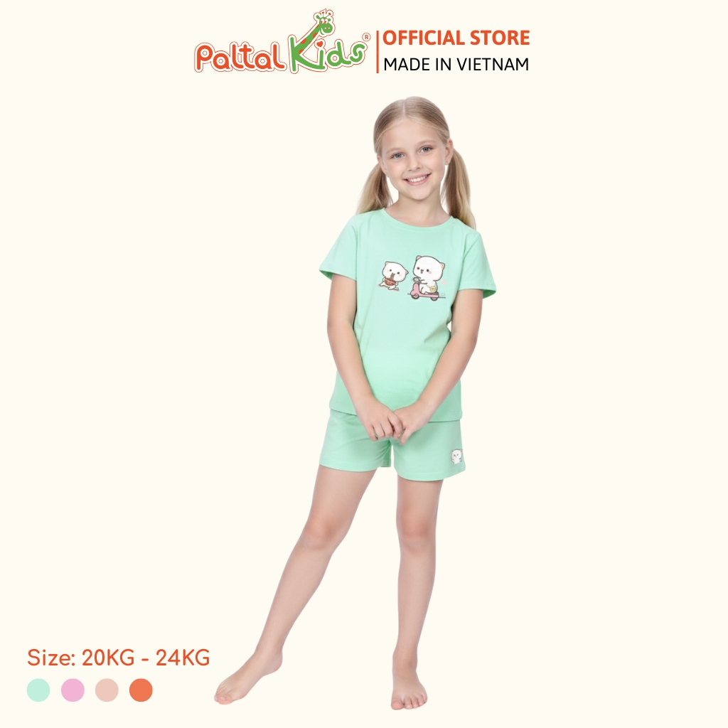 Đồ Bộ Đùi Cơ Bản Cotton Mỹ Bé Gái Cao Cấp - 025 2019 - Size 12