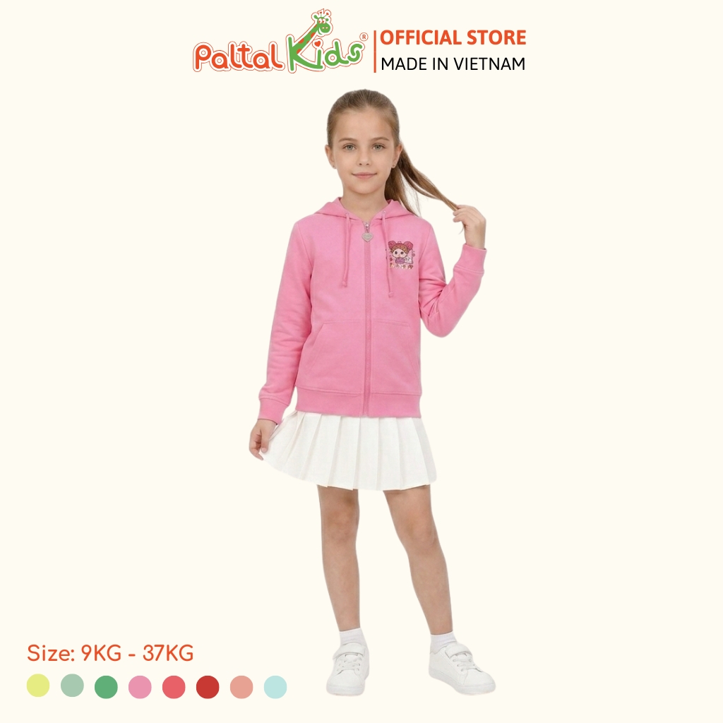 Áo Khoác Hình In Cô Gái Tóc Đỏ Cotton TC Chống Nắng Bé Gái Cao Cấp - 431 4029