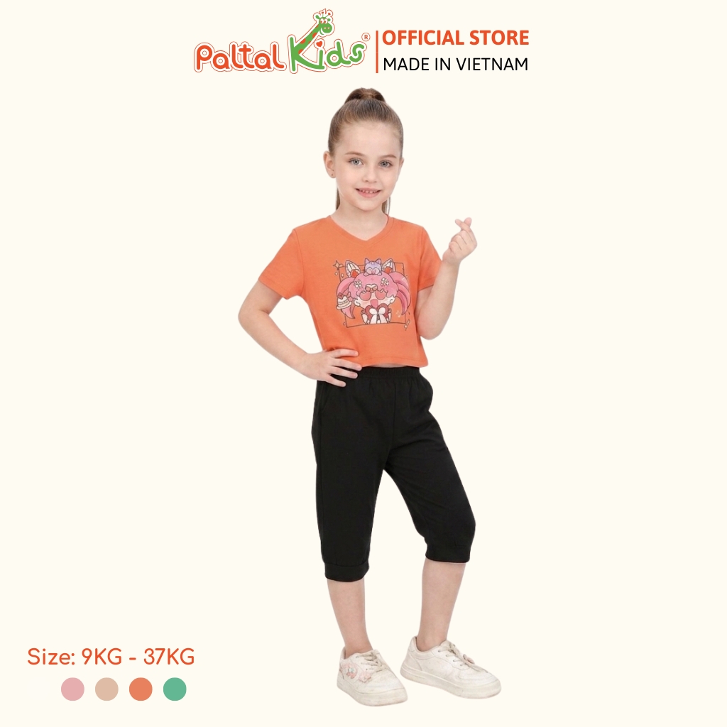 Đồ Bộ Lửng Hình In Chibi Usa - Sailor Moon Cotton Borib Bé Gái Cao Cấp - 224 7023