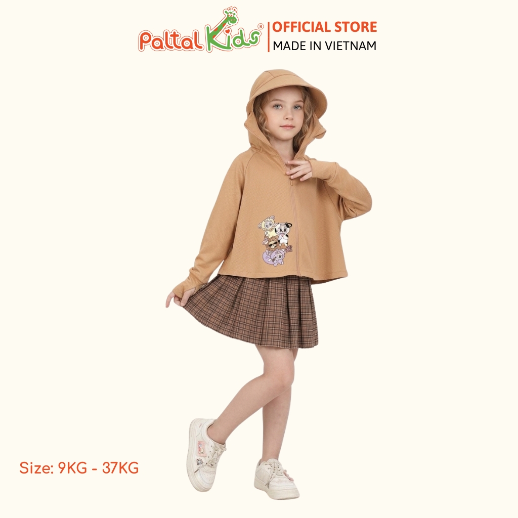 Áo Khoác Croptop Poly Chống Nắng Hình In Nhân Vật Hoạt Hình Bé Gái Cao Cấp - 311 4038
