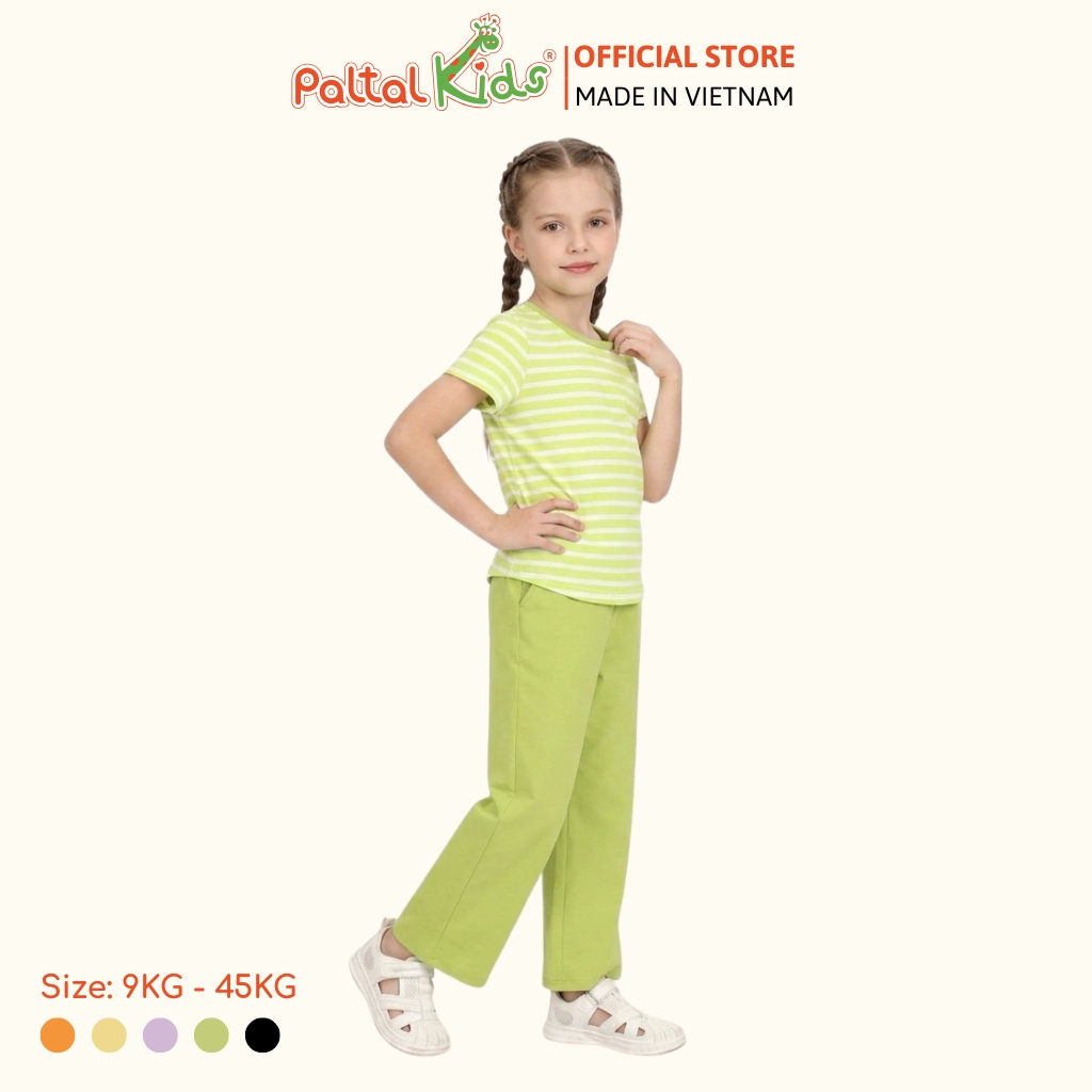 Đồ Bộ Dài Áo Dây Rút Cotton Viscose Bé Gái Cao Cấp - 023 6073