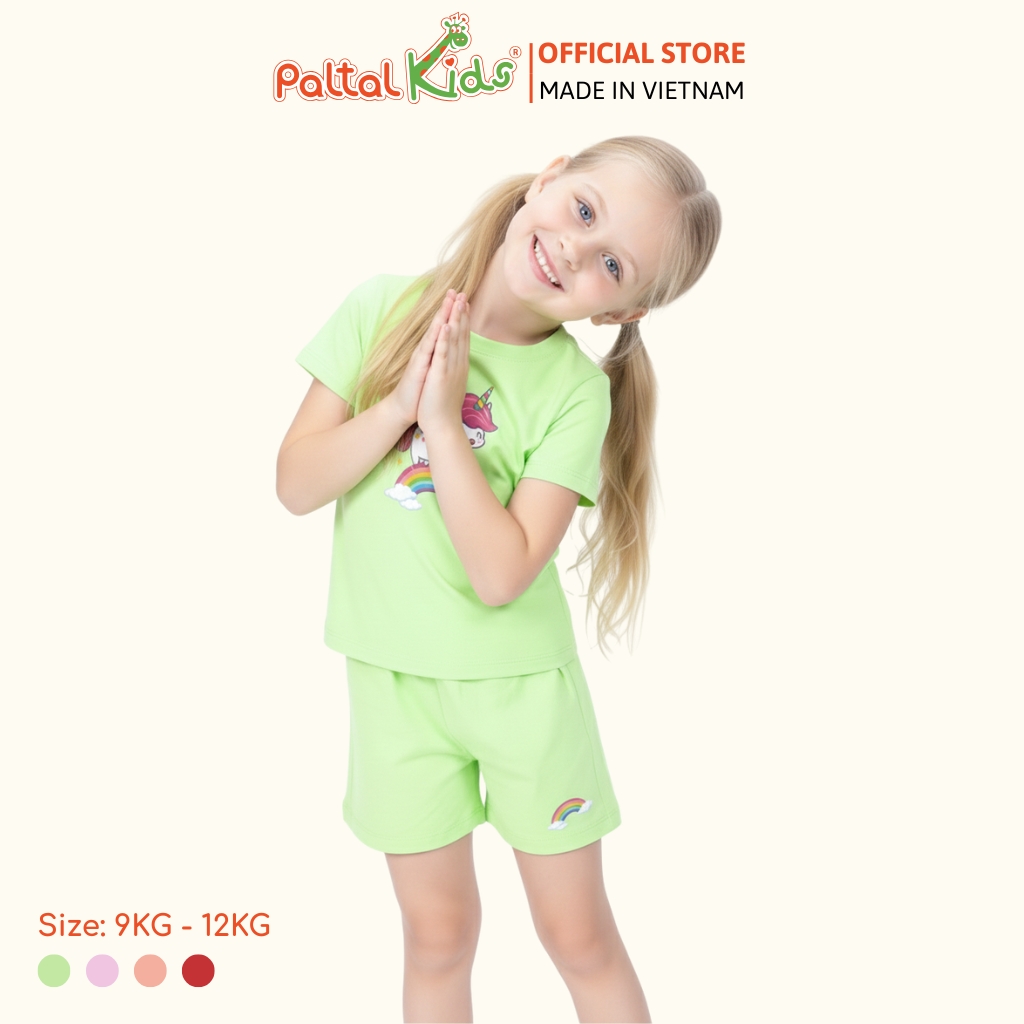 Đồ Bộ Đùi Cơ Bản Cotton Mỹ Bé Gái Cao Cấp - 025 2016 - Size 9