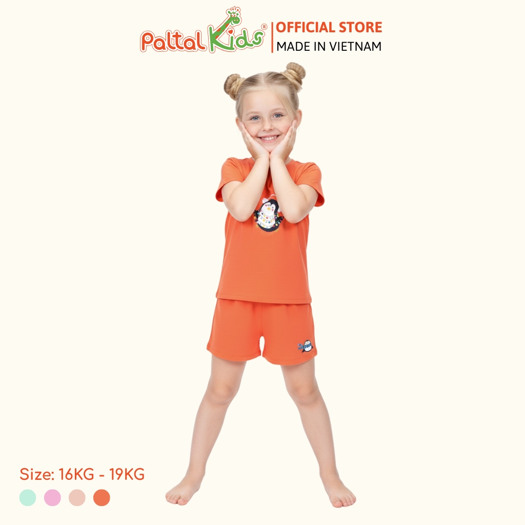 Đồ Bộ Đùi Cơ Bản Cotton Mỹ Bé Gái Cao Cấp - 025 5161 - Size 11