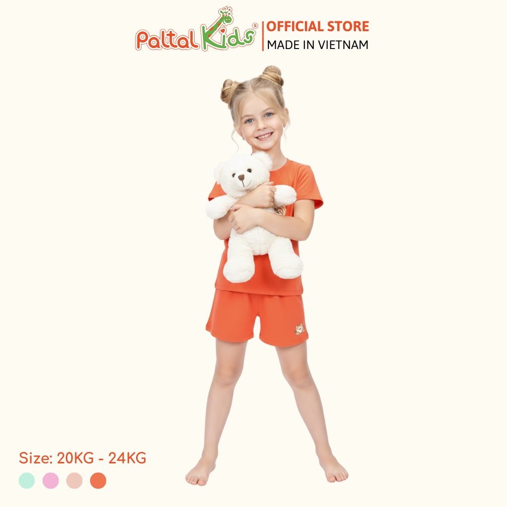 Đồ Bộ Đùi Cơ Bản Cotton Mỹ Bé Gái Cao Cấp - 025 5162 - Size 12