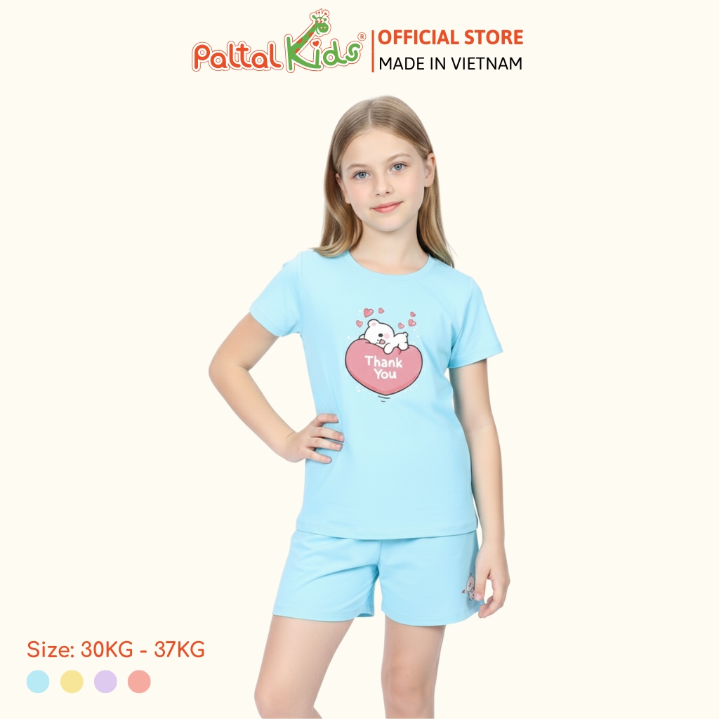 Đồ Bộ Đùi Cơ Bản Cotton Mỹ Bé Gái Cao Cấp - 025 2015 - Size 14
