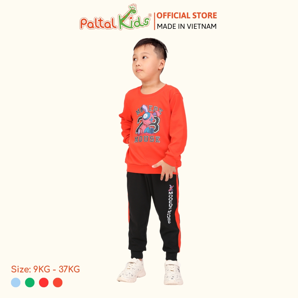 BST Mùa Đông - Đồ Bộ Dài Cotton Borib Bé Trai Cao Cấp - 223 6061