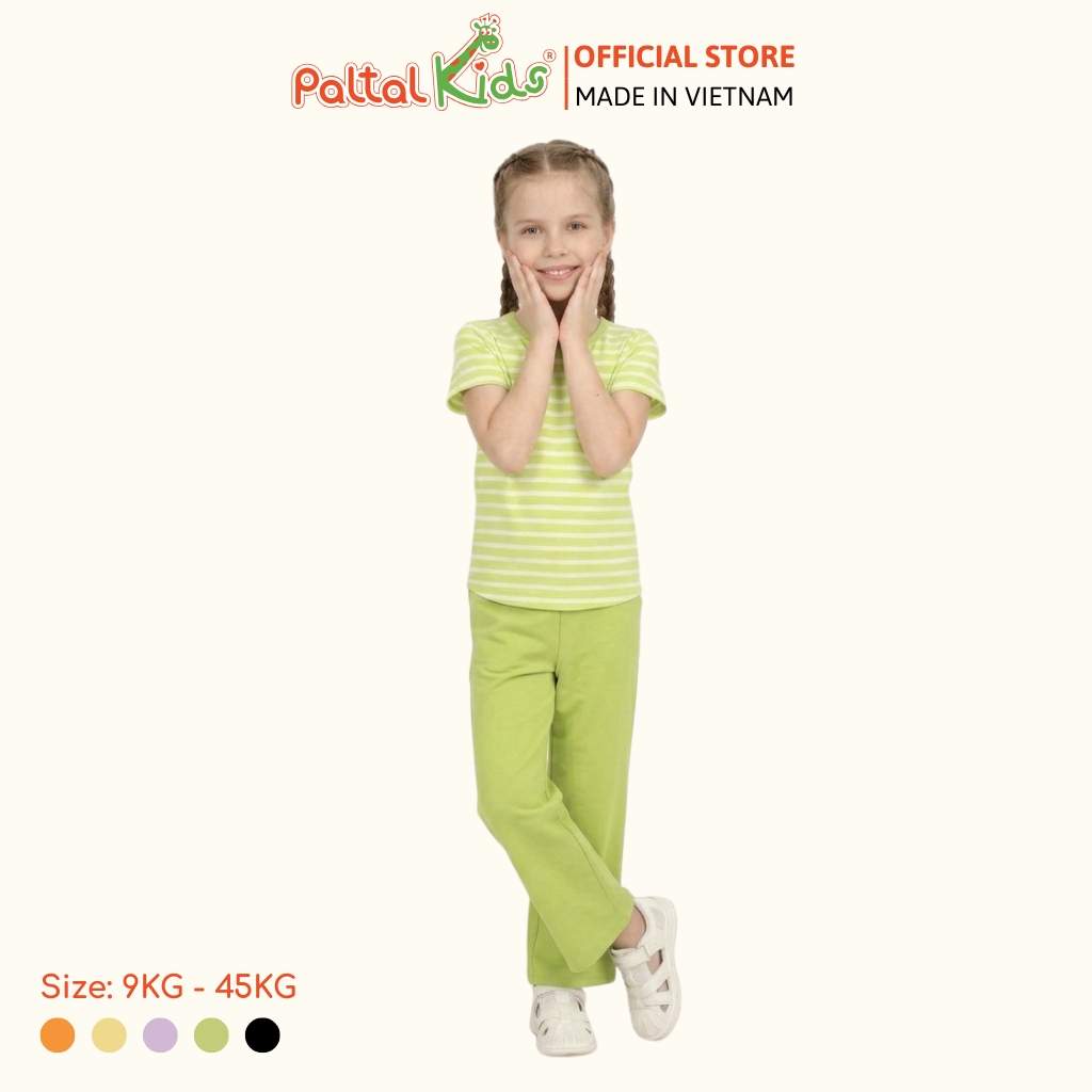 Đồ Bộ Dài Áo Dây Rút Cotton Viscose Bé Gái Cao Cấp - 023 6073