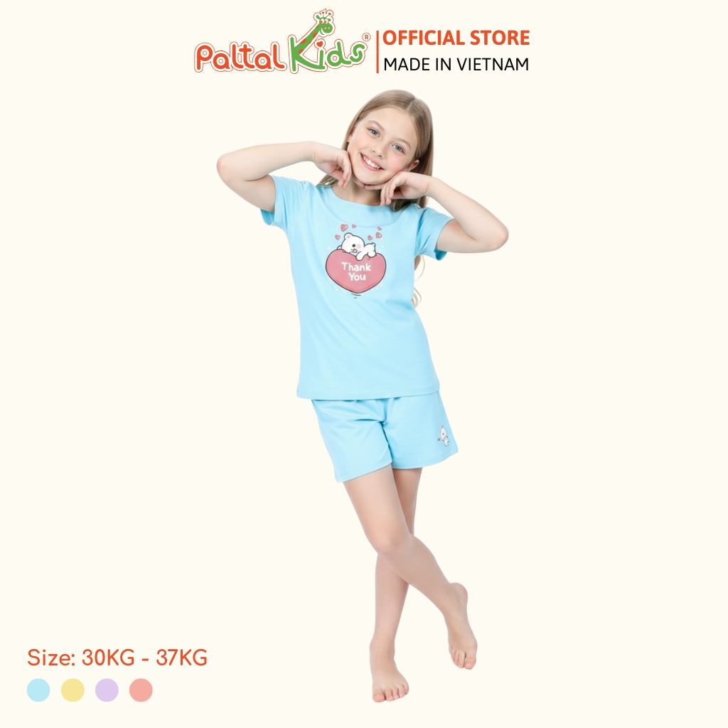 Đồ Bộ Đùi Cơ Bản Cotton Mỹ Bé Gái Cao Cấp - 025 2015 - Size 14