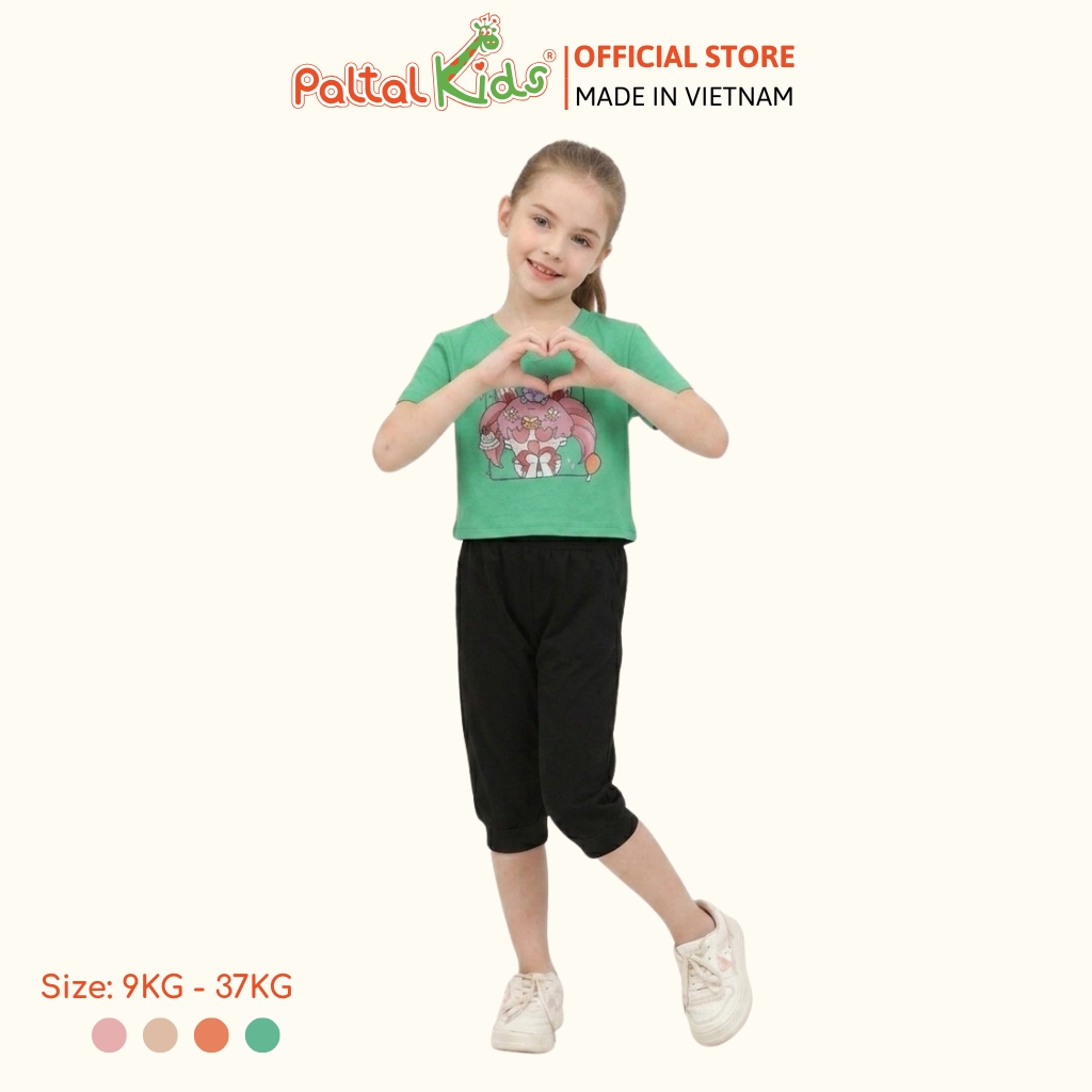 Đồ Bộ Lửng Hình In Chibi Usa - Sailor Moon Cotton Borib Bé Gái Cao Cấp - 224 7023