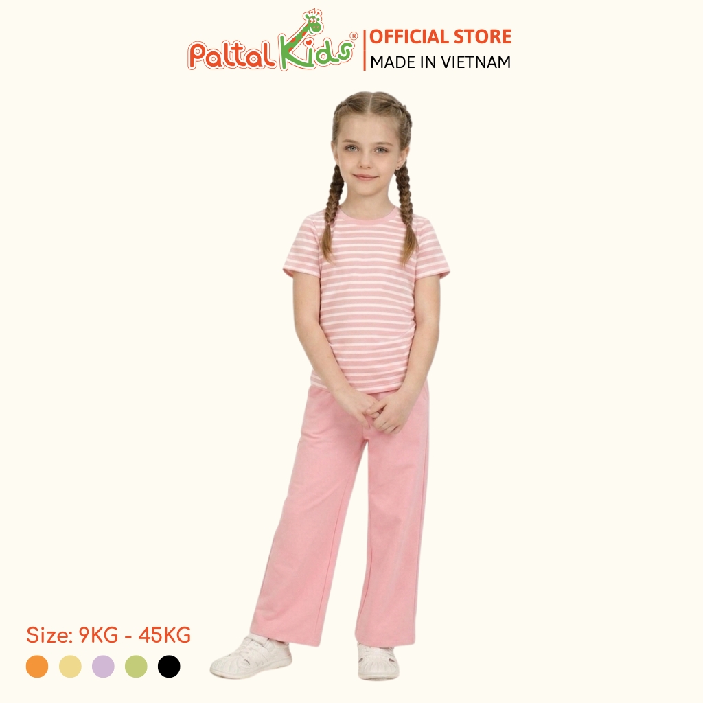 Đồ Bộ Dài Áo Dây Rút Cotton Viscose Bé Gái Cao Cấp - 023 6073
