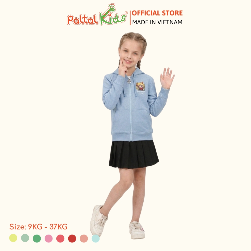 Áo Khoác Cotton TC Chống Nắng Hình In Thủy Thủ Mặt Trăng Bé Gái Cao Cấp - 431 4028