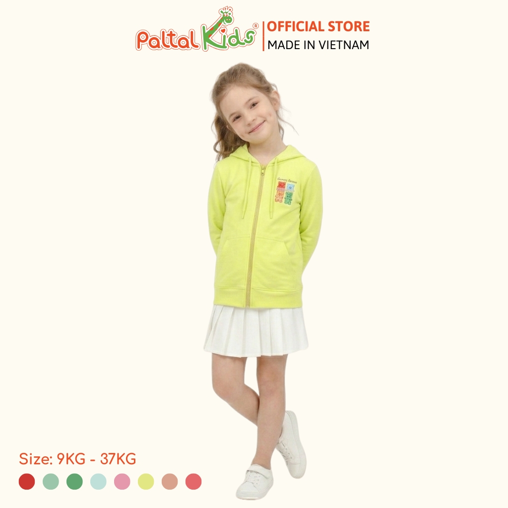 Áo Khoác Hình In Gấu Cotton TC Chống Nắng Bé Gái Cao Cấp - 431 4030